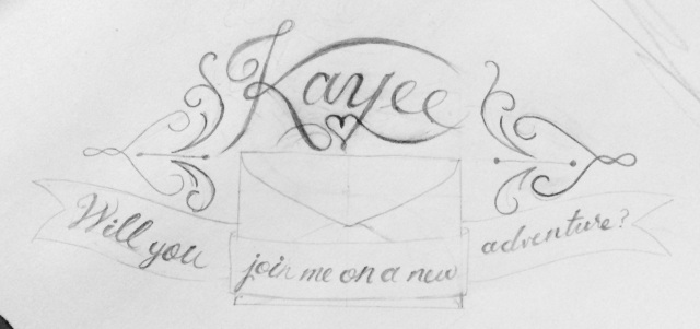 Hand lettering sketch by Sarah (whynoteight.wordpress.com)