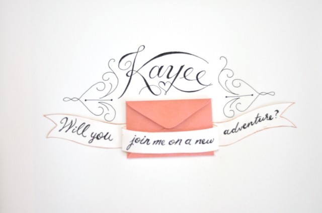 Lettering with envelope by Sarah (whynoteight.wordpress.com)